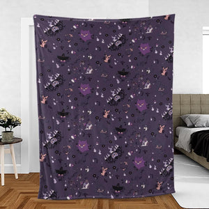 Pokemon Ghost-typen Gengar Banette Litwick Mismagius Fleece Blanket