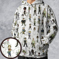 The Walking Dead Characters as Cartoons All-over Print Hoodie