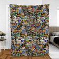 Vintage Horror Movies Fleece Blanket