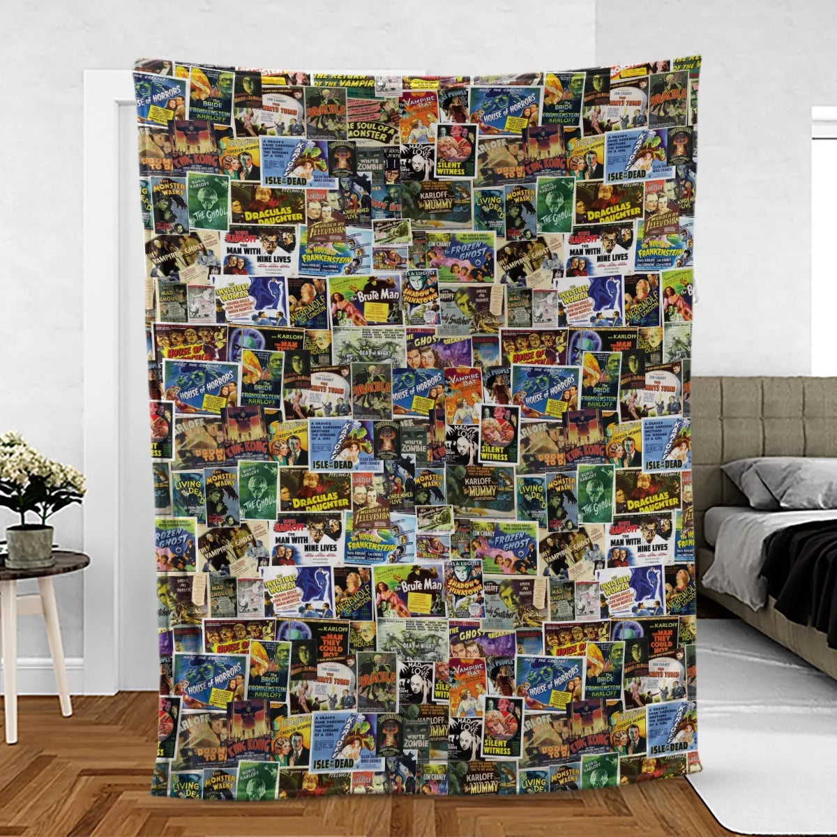 Vintage Horror Movies Fleece Blanket