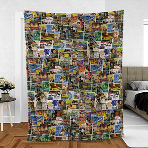 Vintage Horror Movies Fleece Blanket