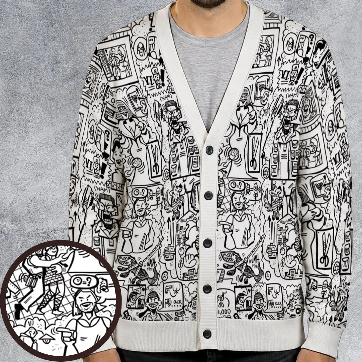 The Big Lebowski Doodles Cardigan