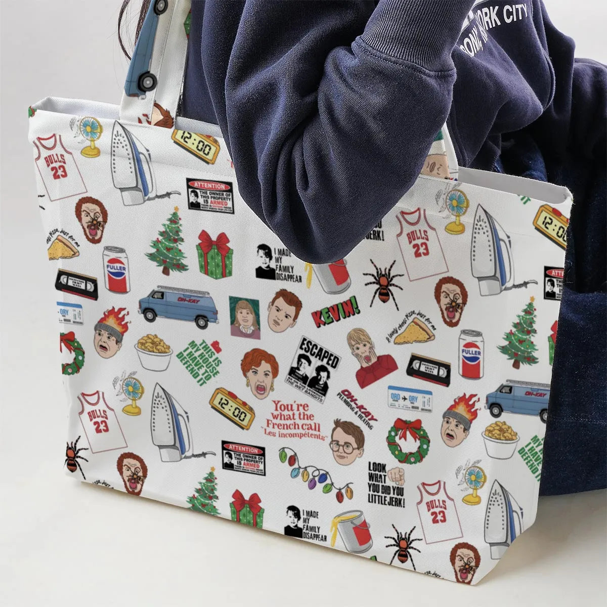 Holiday Pranks Home Alone Large Tote Bag
