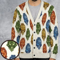 Water Grass Electric Fire I Choose Pattern Cardigan