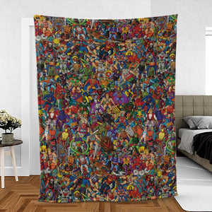 MOTU's Characters Figure Pattern He-man and The Masters of The Universe Fleece Blanket