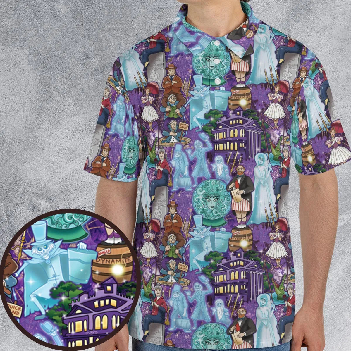 Foolish Mortal Supply Haunted Mansion AOP Men/Women Polo Shirt