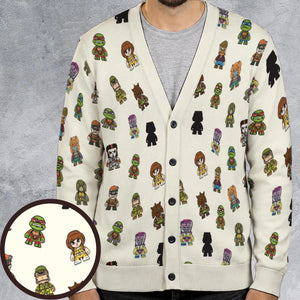 Teenage Mutant Ninja Turtles in Kidrobot style Cardigan