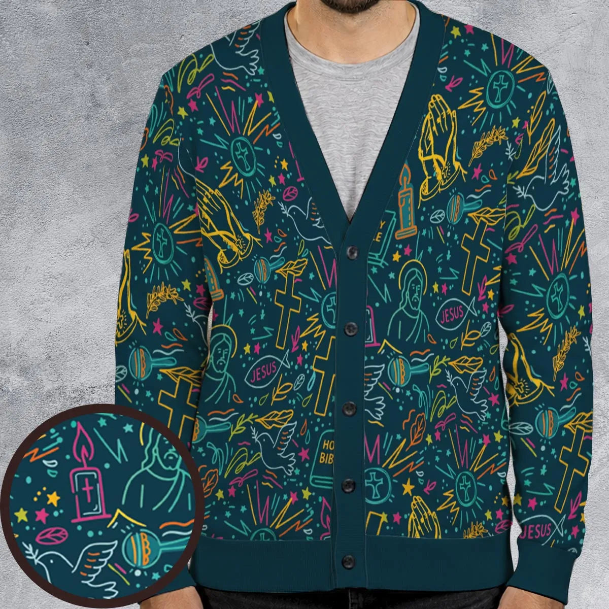 Holy Bible Christian Cardigan