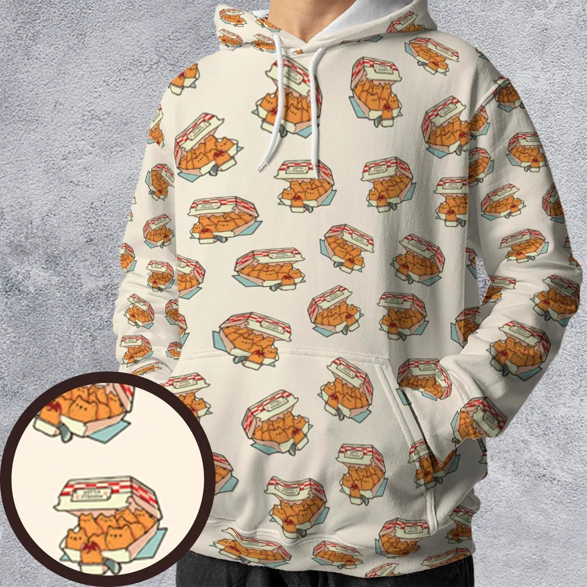 Kitten Nuggets Pattern All-over Print Hoodie