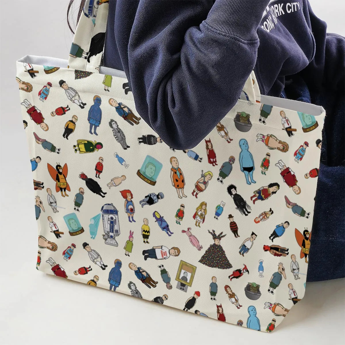 Bobby Hill King Of The Hill Pattern Large Tote Bag