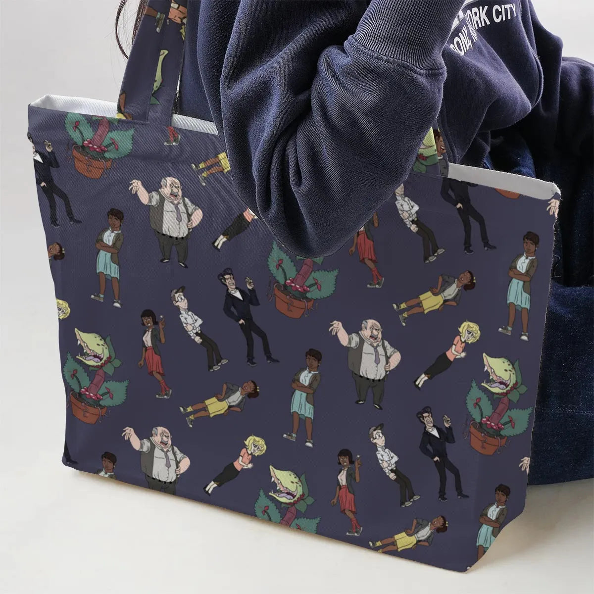Little Shop Of Horror Characters Large Tote Bag
