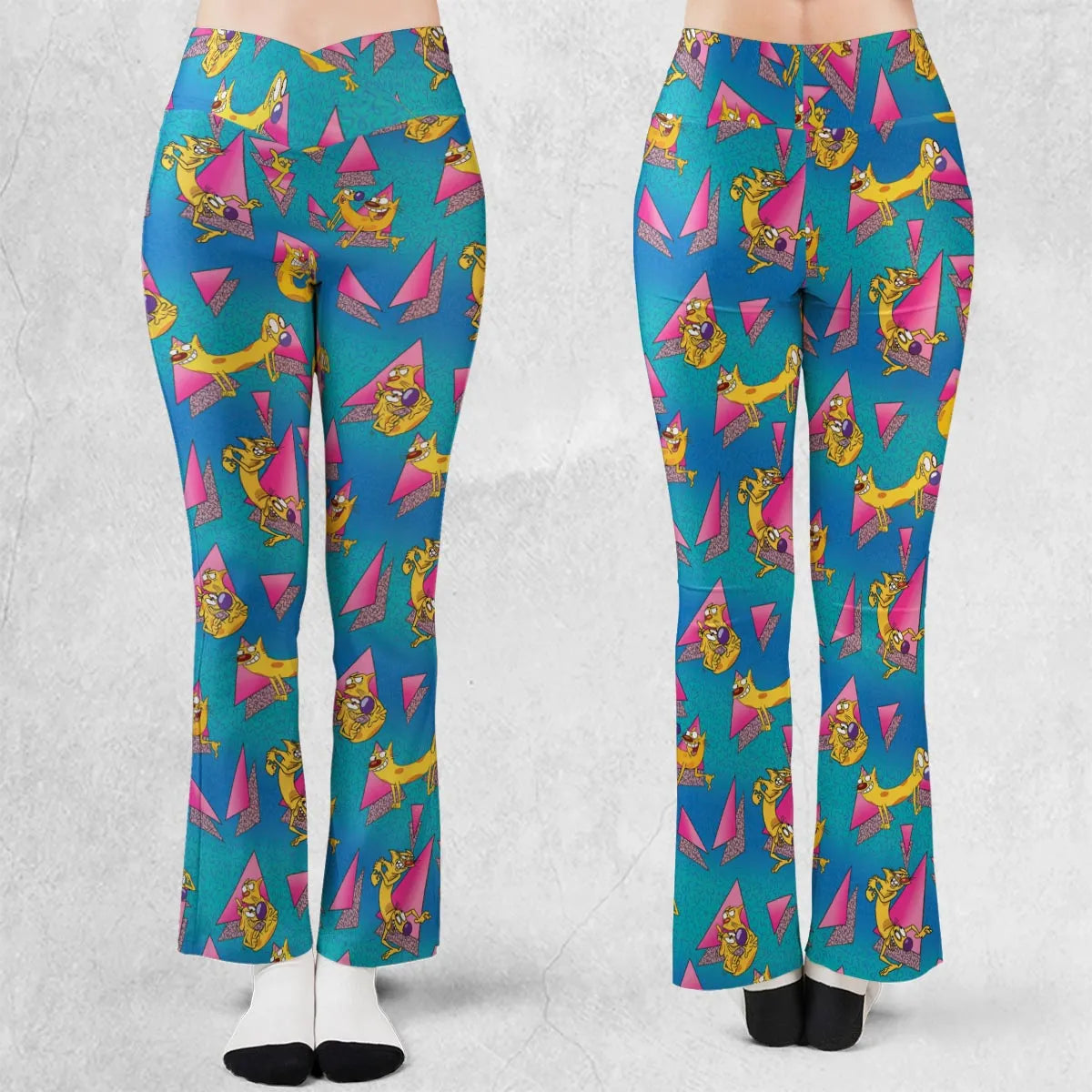 CatDog Nickelodeon Pattern Flare Leggings