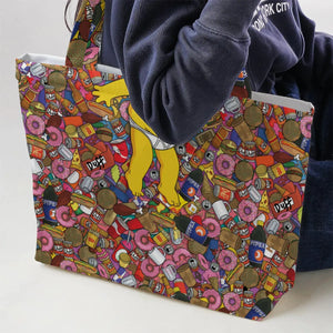 Homer Simpson Getting Drunk Duff Beer The Simpsons Large Tote Bag