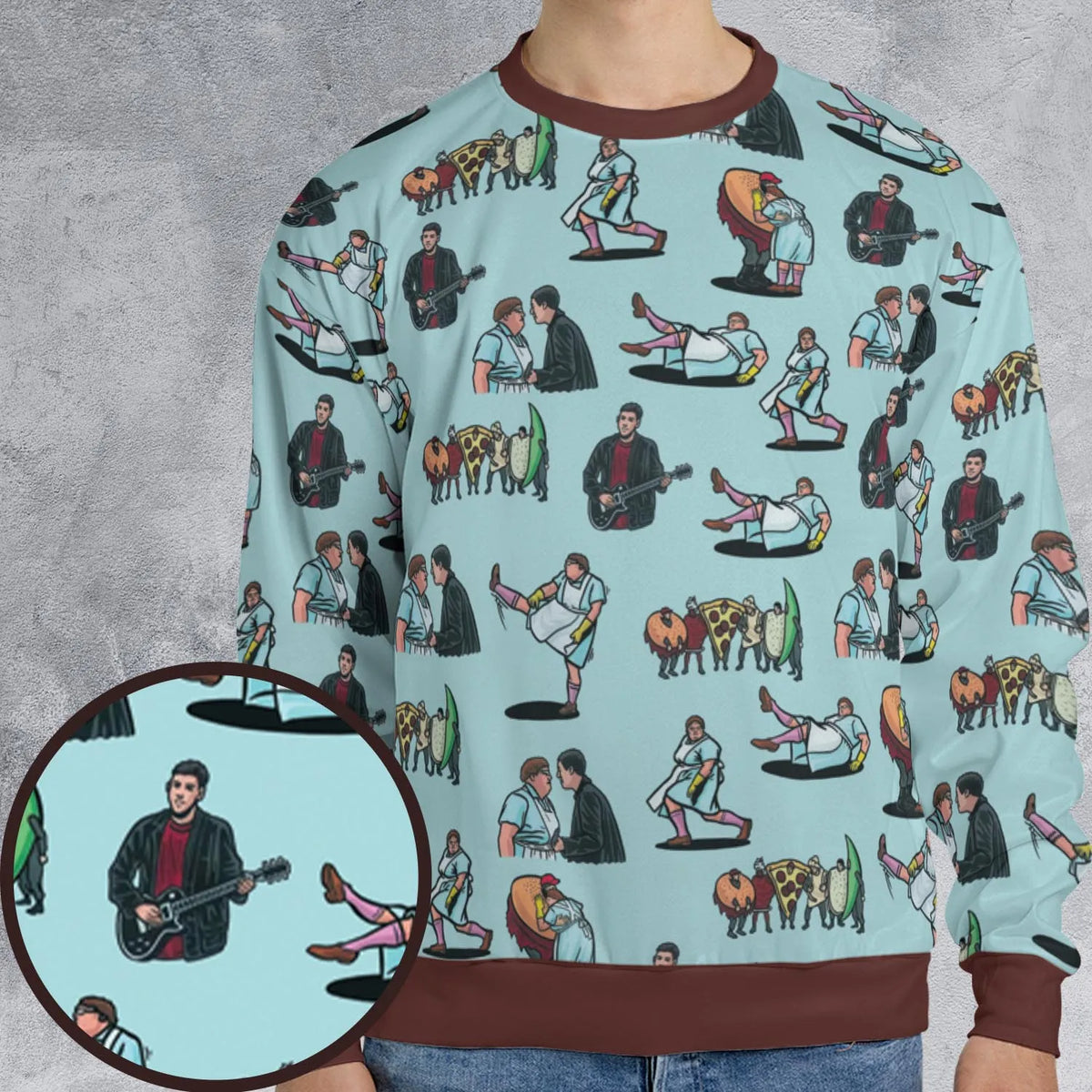 Lunch Lady Land SNL All-over Print Sweatshirt