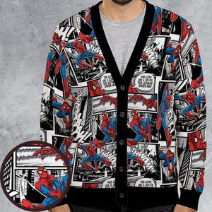 Spider Man Comic Pattern Cardigan