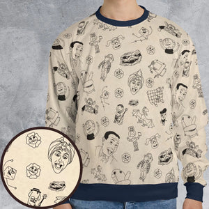 Pee-Wee's Playhouse Characters All-over Print Sweatshirt