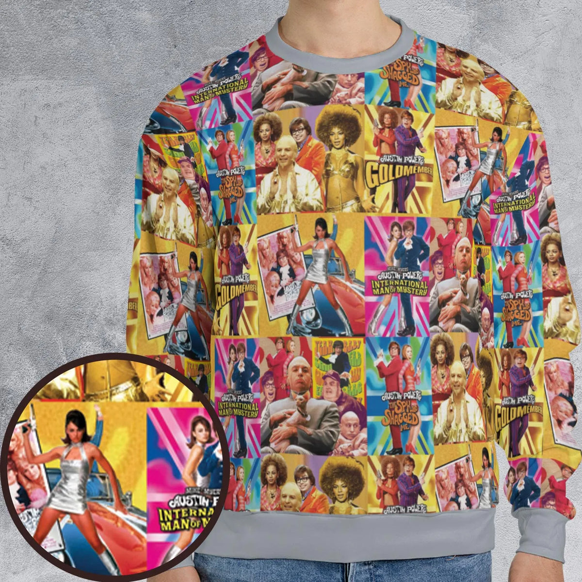 Austin Powers Gold Member All-over Print Sweatshirt