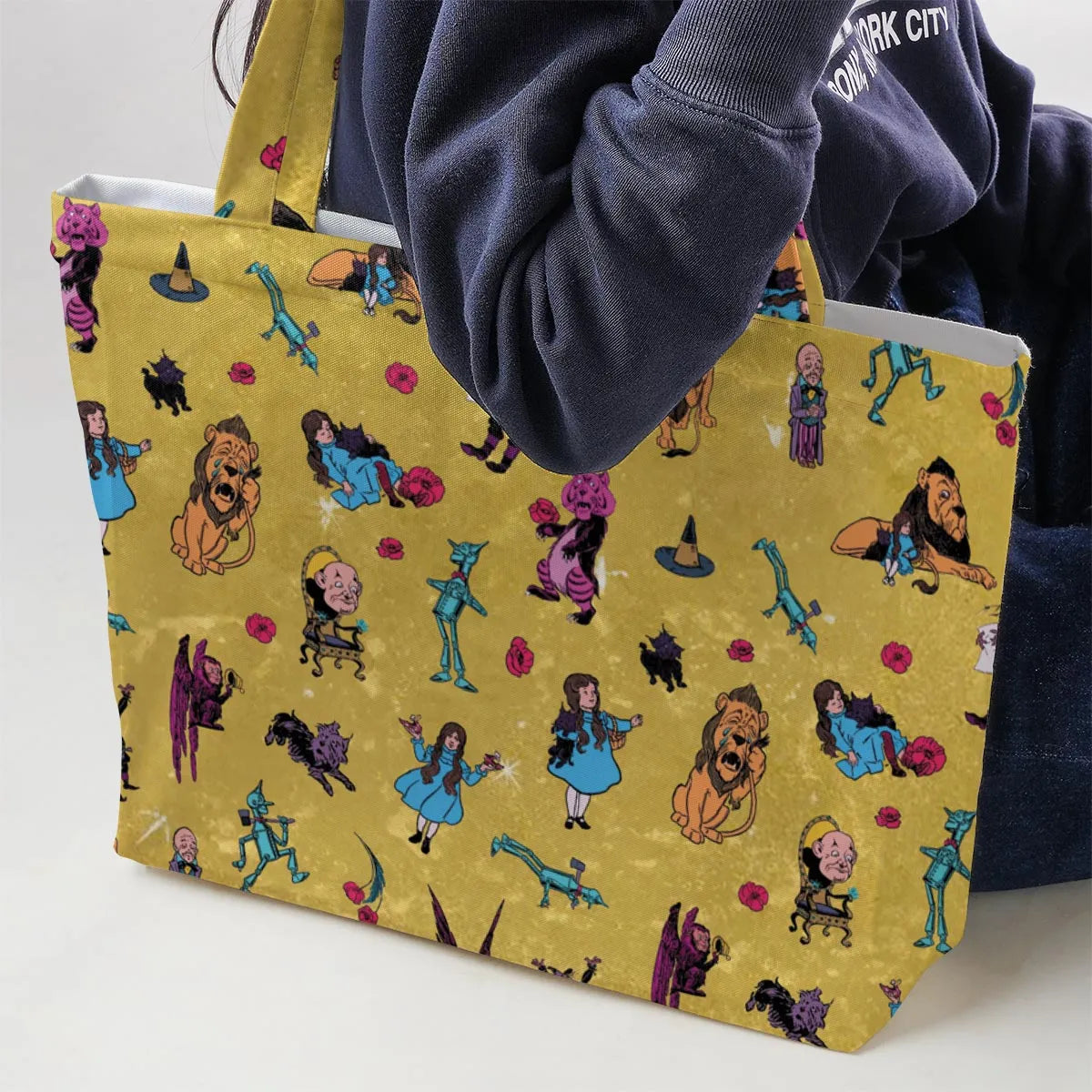 Friends in Emerald City Wizard of Oz Large Tote Bag