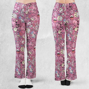 Fairy Pokemon Pattern Flare Leggings