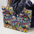 Cartoon Craze Large Tote Bag