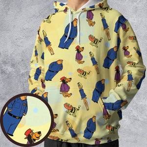 Hong Kong Phooey Power All-over Print Hoodie