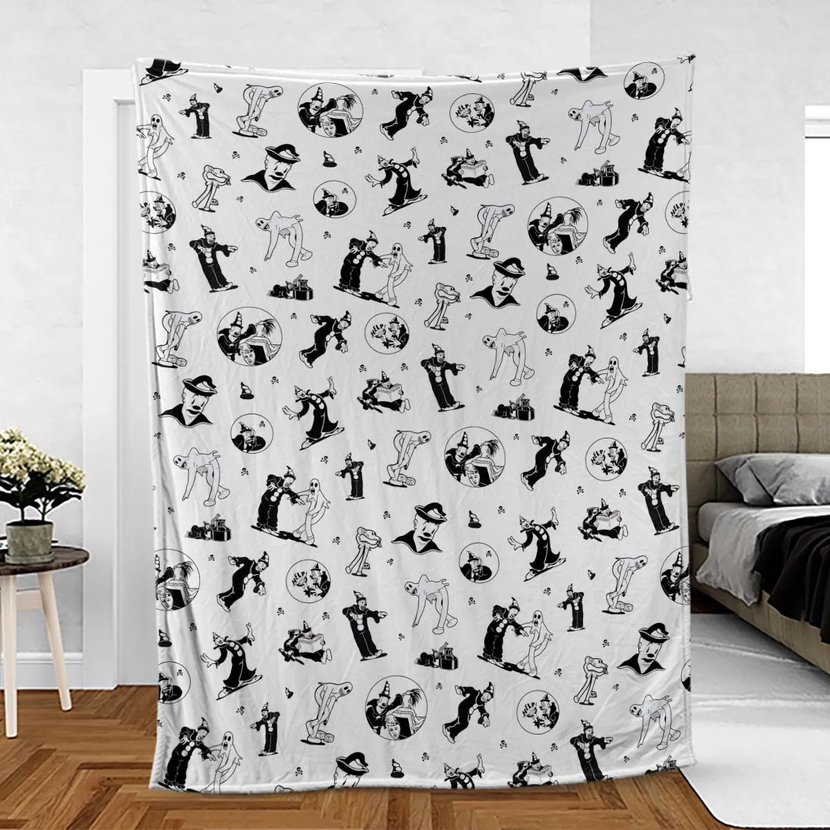 Koko the Clown and the Ghost Fleece Blanket
