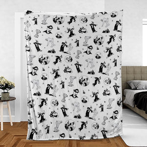 Koko the Clown and the Ghost Fleece Blanket