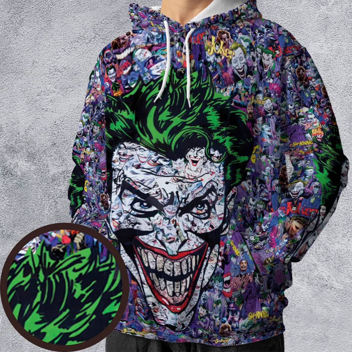 Joker The Most Favourite Characters Pattern All-over Print Hoodie