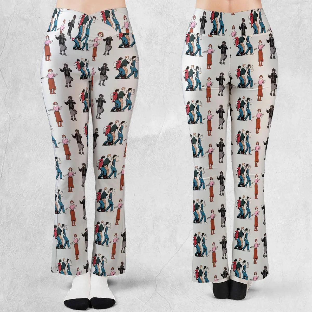 The Breakfast Club Characters Pattern Flare Leggings