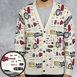 Back to the Future Pattern Cardigan