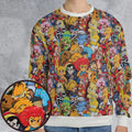 Old Cartoon Characters All-over Print Sweatshirt