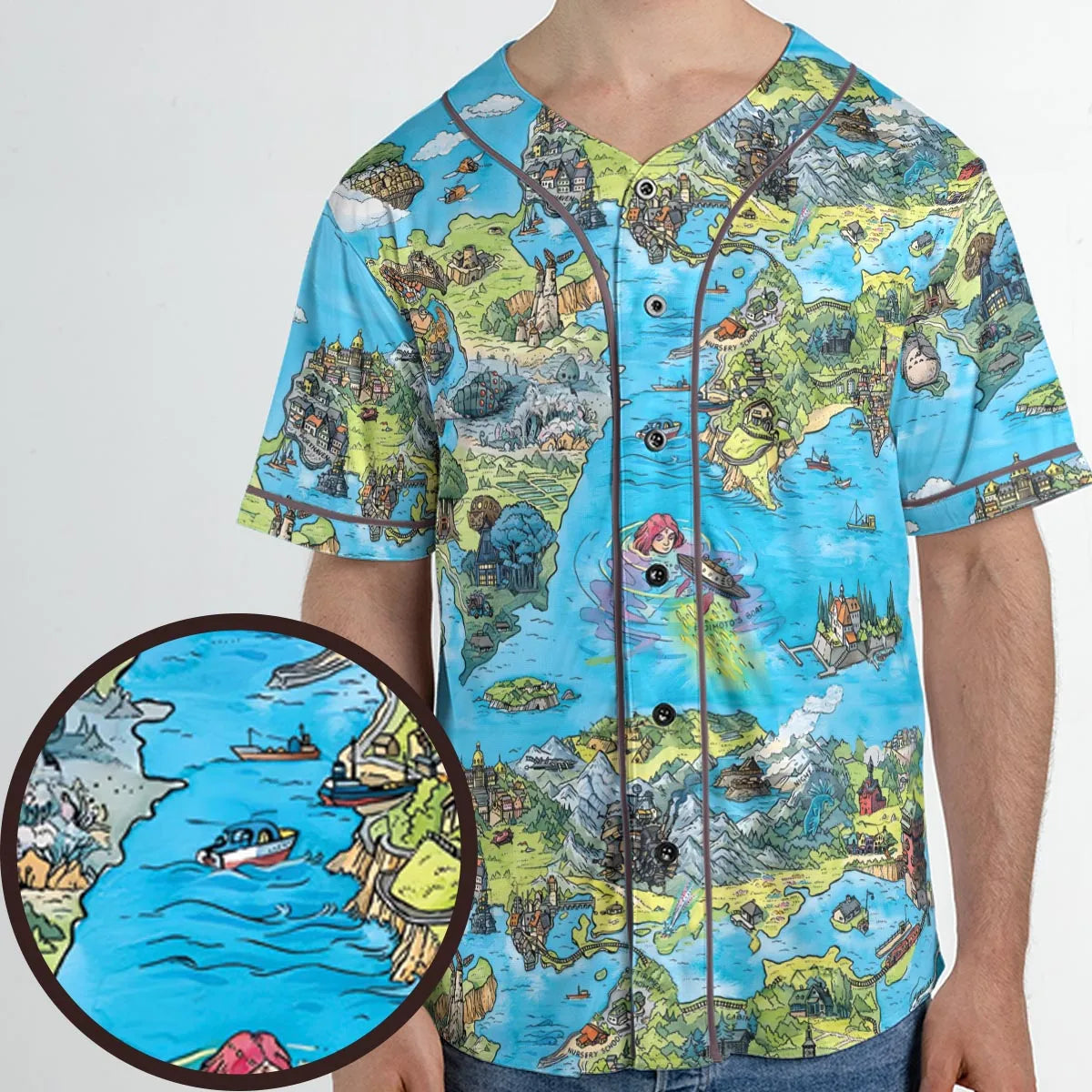 Ghibli Land Unisex Baseball Jersey