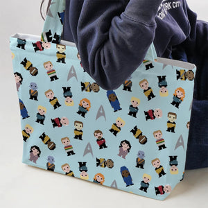Star Pixel Star Trek Large Tote Bag