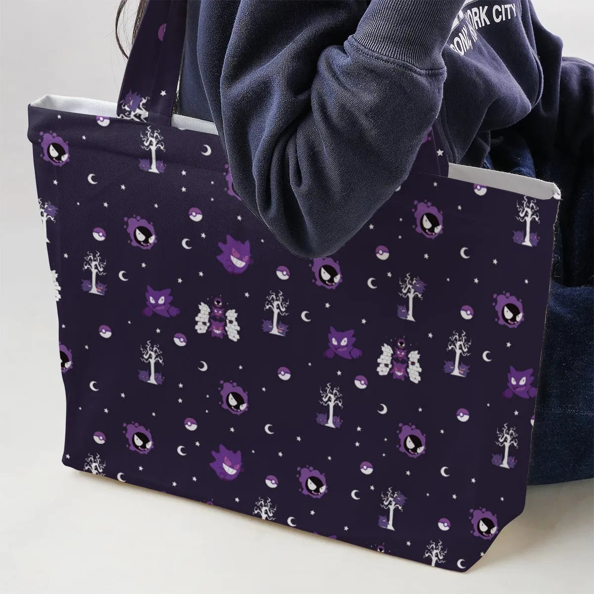 Gengar Pokemon Pattern Large Tote Bag