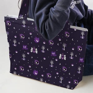 Gengar Pokemon Pattern Large Tote Bag