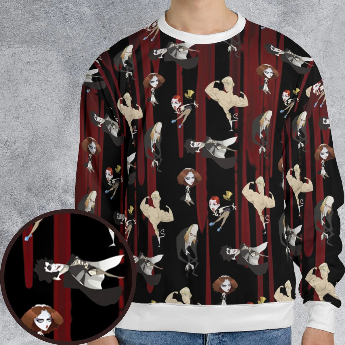 The Rocky Horror Picture Show Characters All-over Print Sweatshirt