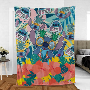Weird But Cute Stitch Fleece Blanket