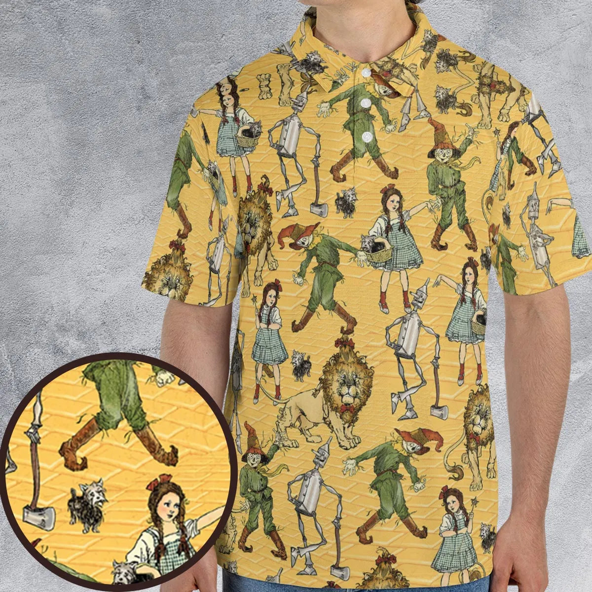 Magic Of Oz Characters Pattern AOP Men/Women Polo Shirt