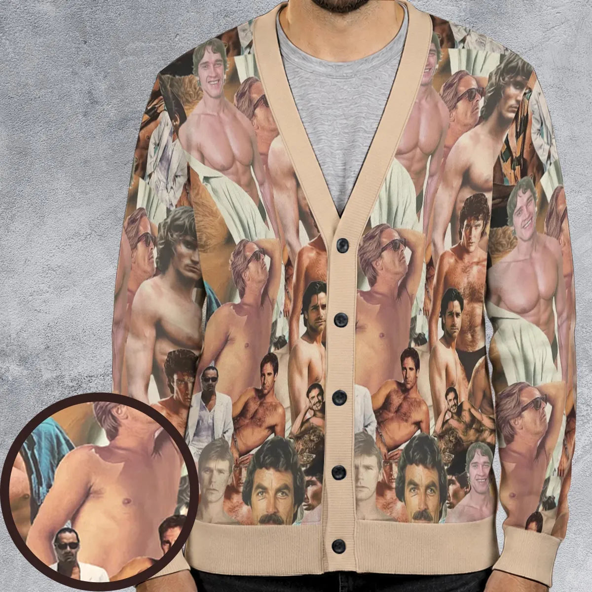 Vintage Hunks of The 80s Cardigan
