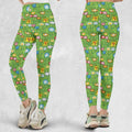 8bit Flower Garden Super Mario Pattern Legging