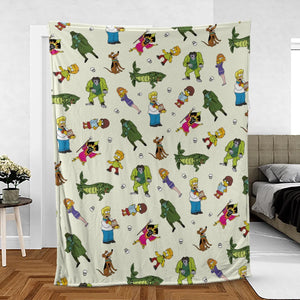 Mystery Simpsons Fleece Blanket