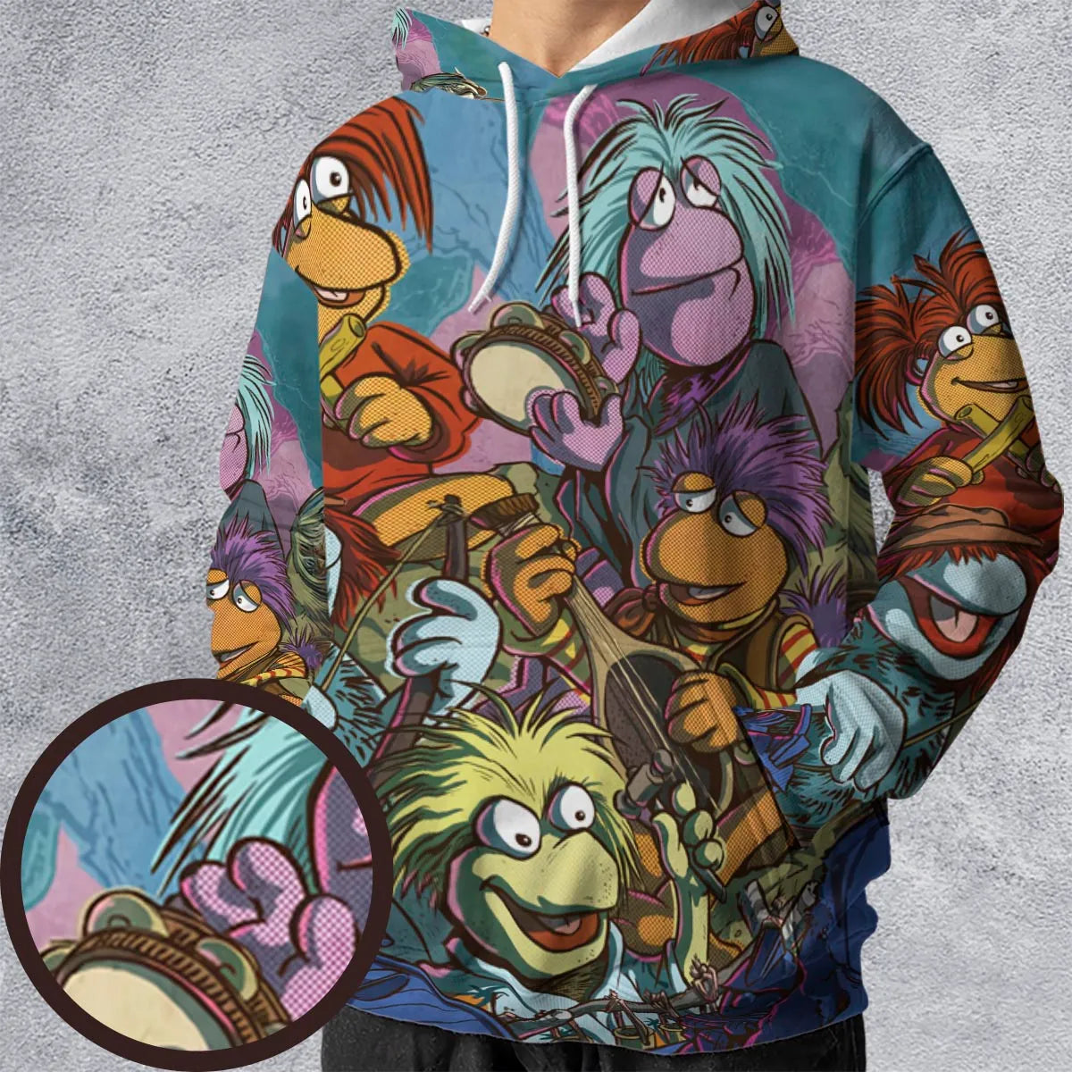 Fraggle Rock Larsen The Muppets All-over Print Hoodie