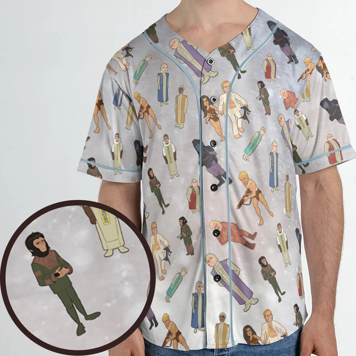 Planet of Apes Characters Unisex Baseball Jersey