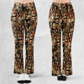 Horror Movie Characters Halloween Pattern Flare Leggings