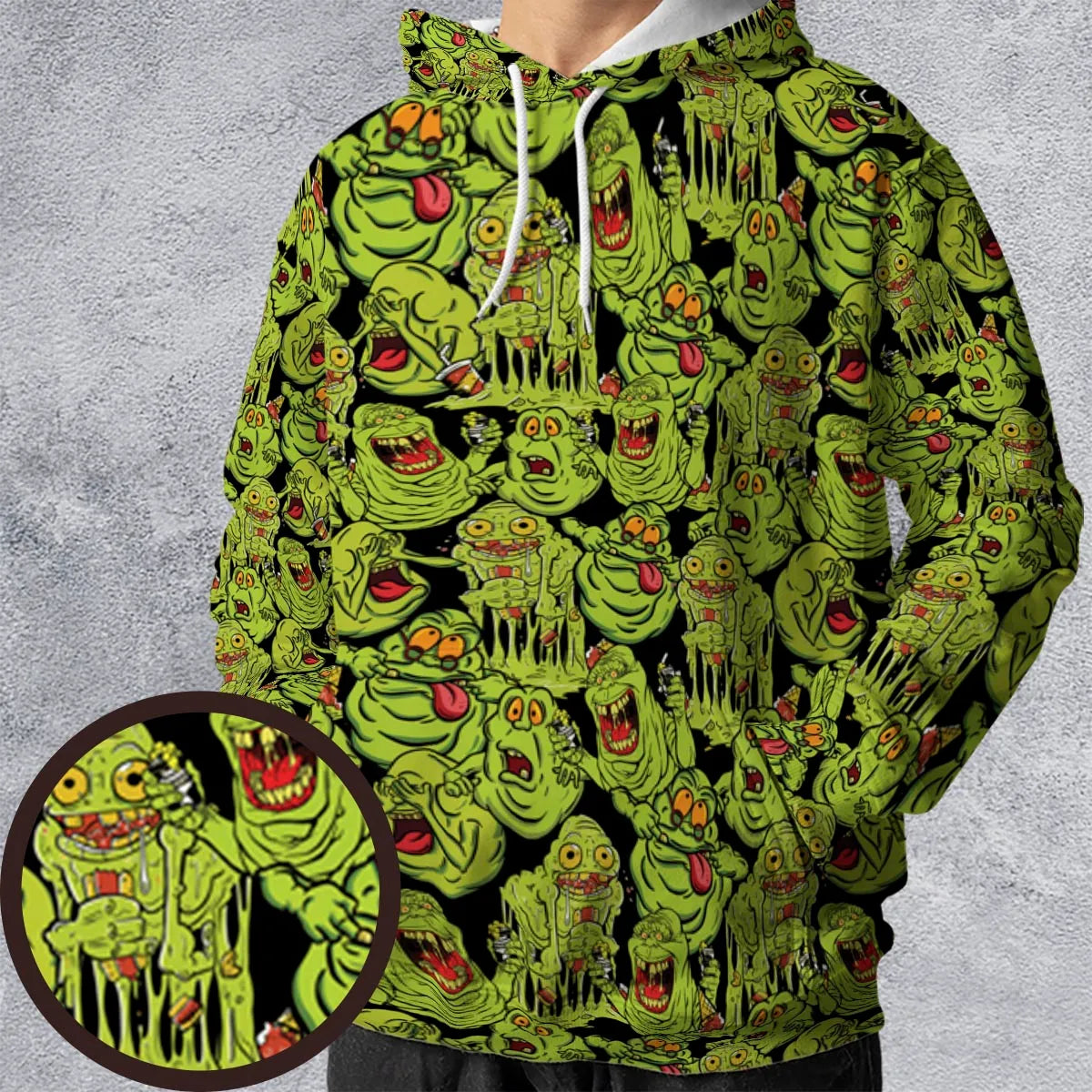 Funny Slimer Ghostbusters All-over Print Hoodie