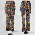 Vintage 1970s Star Trek Comic Books Collage Flare Leggings