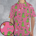 Rugrats Reptar Pattern AOP Men/Women Polo Shirt