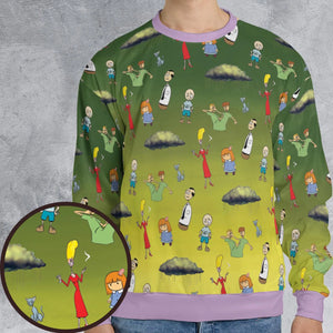 The Oblongs Retro TV Show All-over Print Sweatshirt