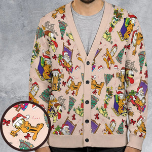 Garfield And Odie Christmas Sleigh Cardigan