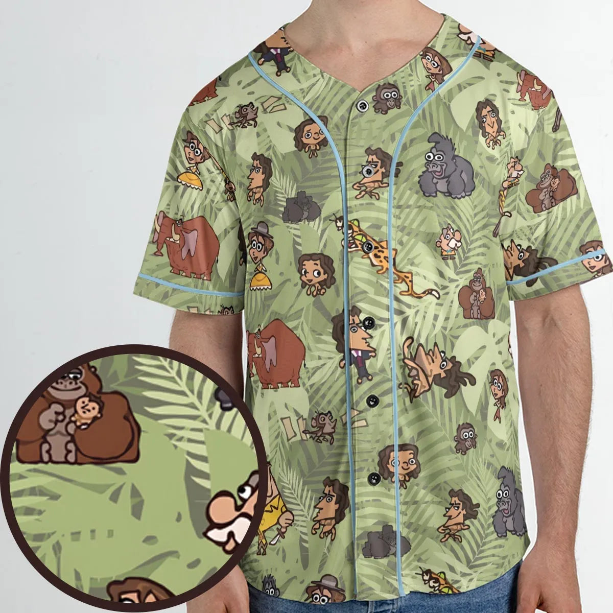 Tarzan Characters Unisex Baseball Jersey